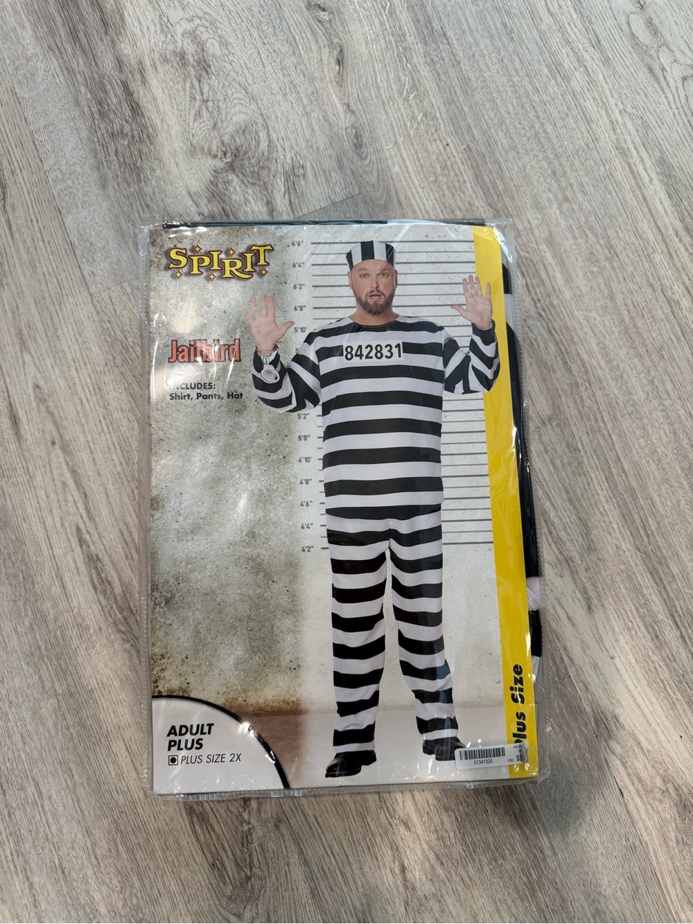 Spirit Men’s Jailbird Costume - Black & White Striped